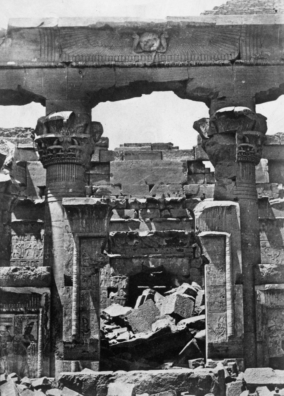 寺院の遺跡、エジプト、1852年。 作： マキシムデュキャンプ