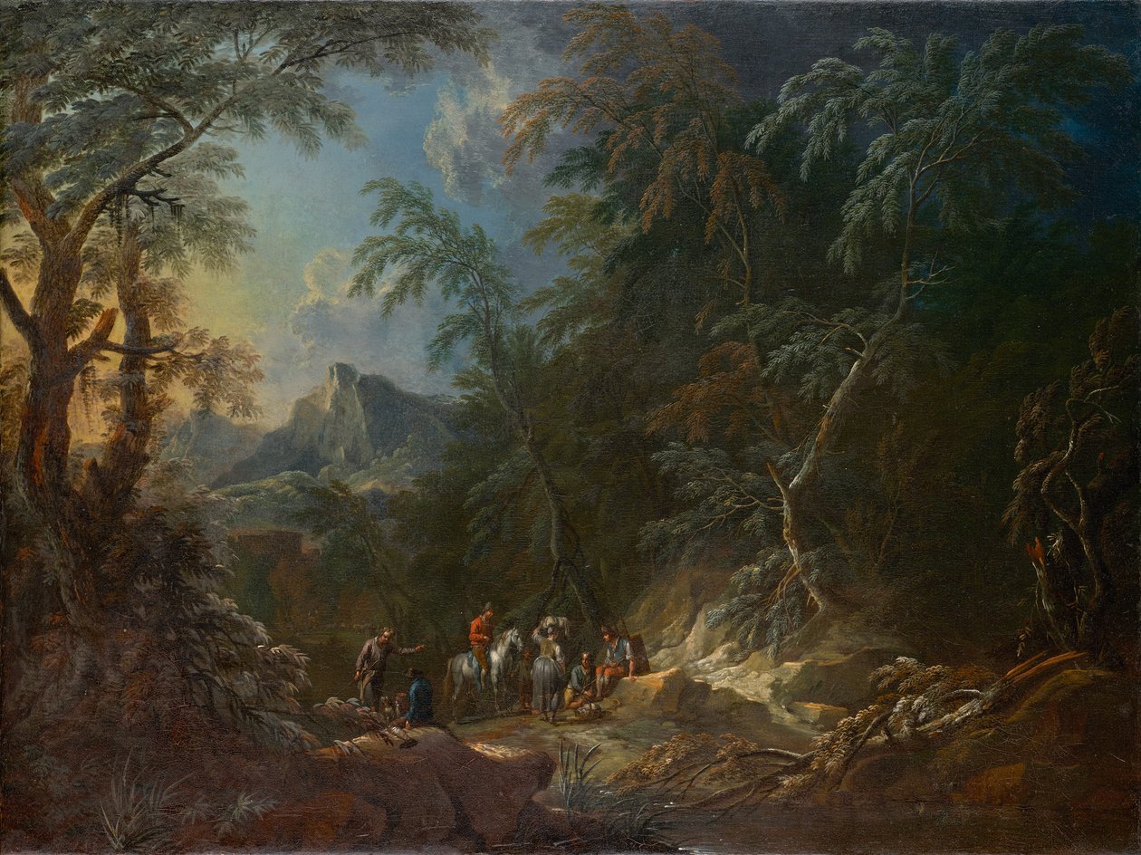 森の風景「夕」 作： Maximilian Joseph Schinnagl