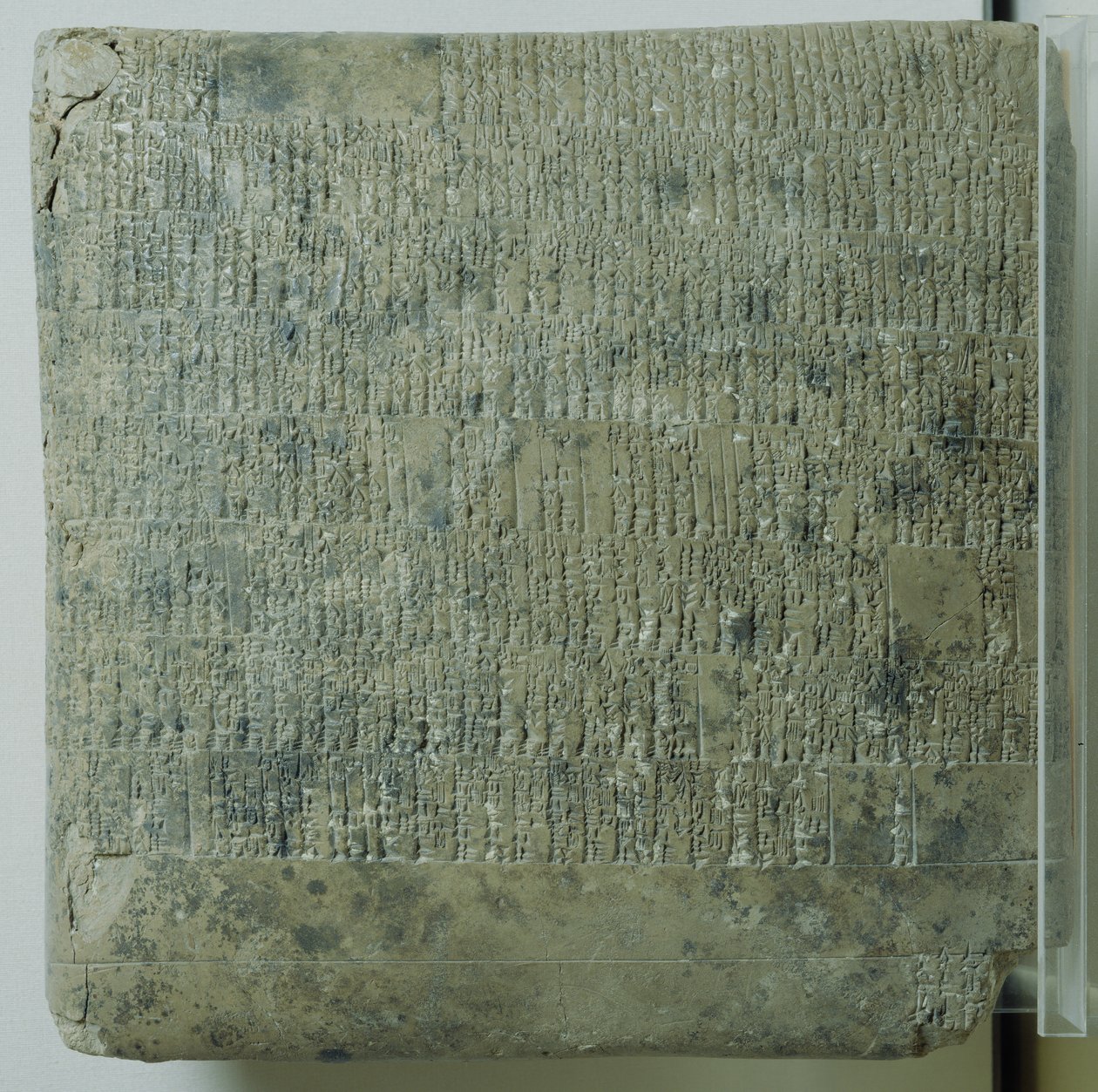 農業の記録をリストした楔形文字のタブレット、c.2040 作： メソポタミア