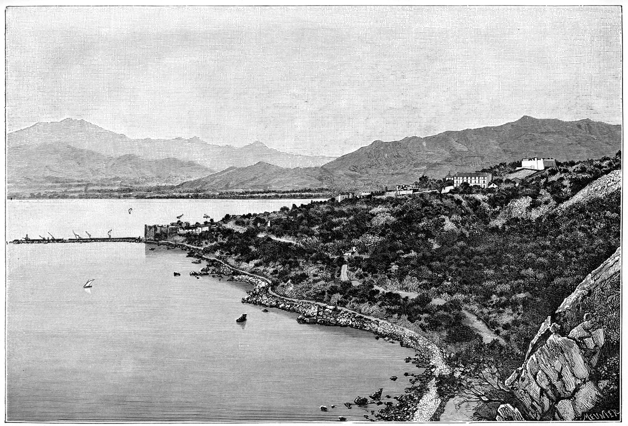 Stora湾、c1890のビュー 作： ムニエ