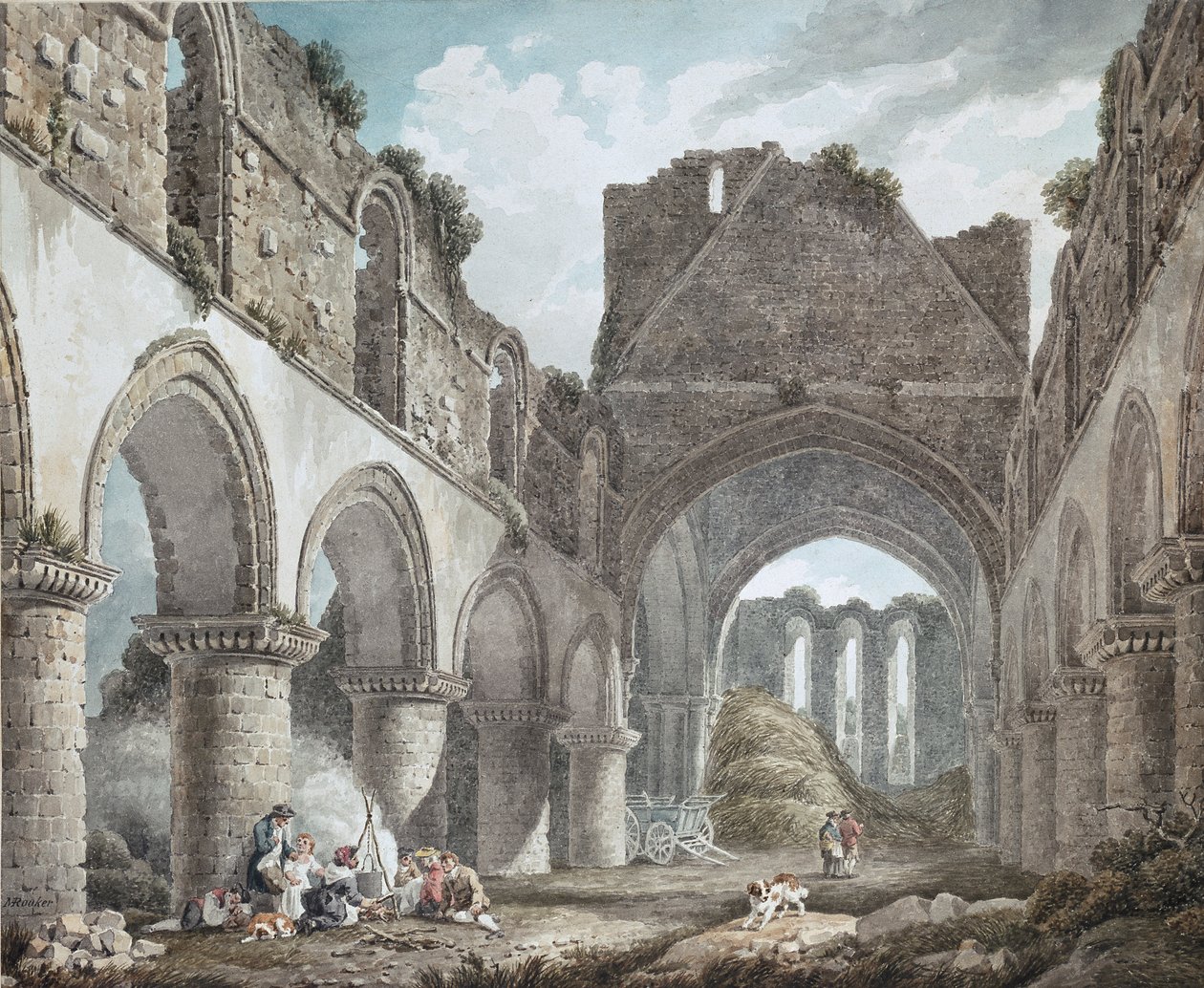 ビルドワス・アビー、シュロップシャー、1760-1800年頃 作： マイケル・アンジェロ・ルーカー
