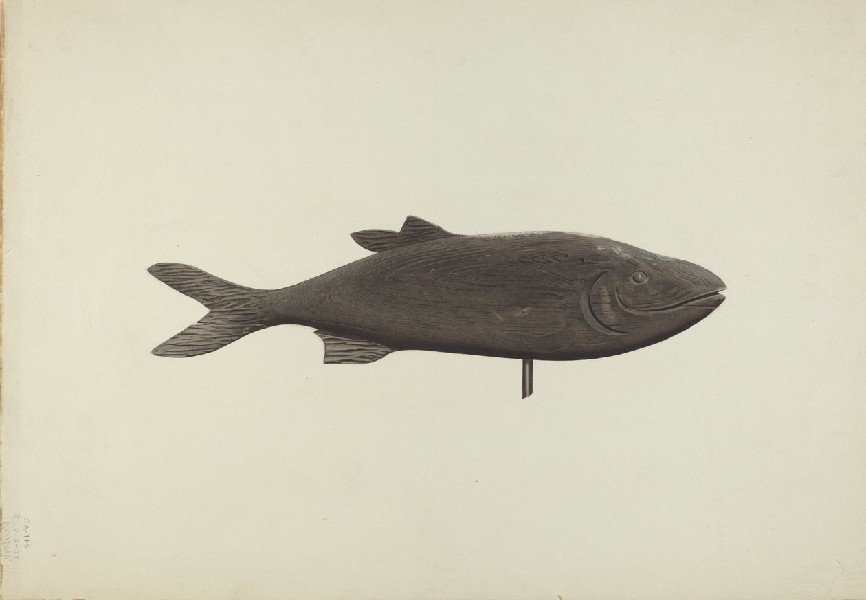 魚の風見鶏、1939年頃。 作： Michael Riccitelli