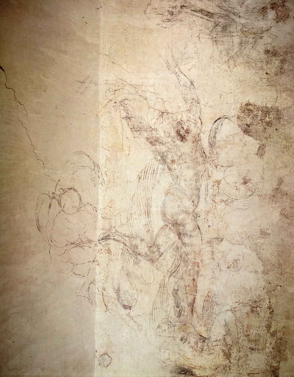 ヌード図の壁画 作： ミケランジェロ・ブオナローティ