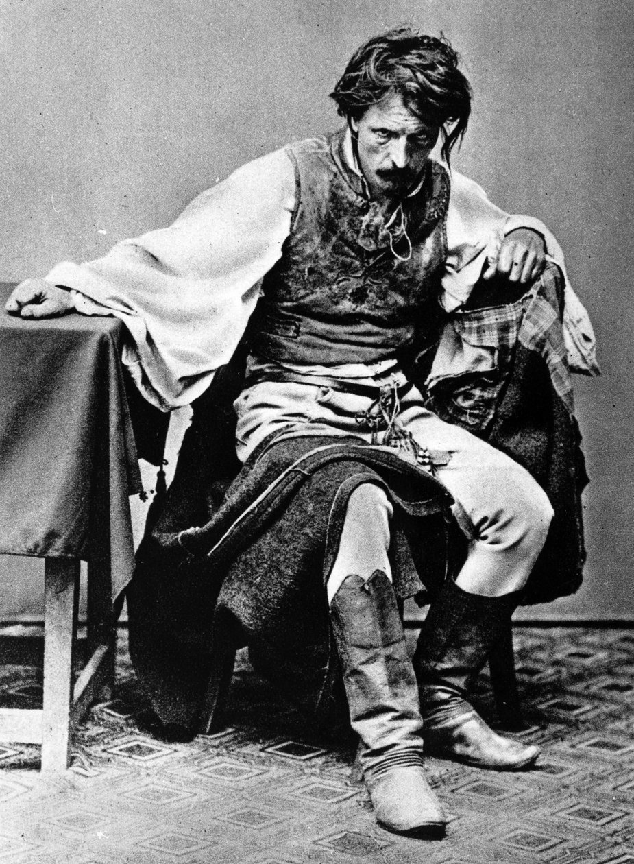 「非難された男の最後の日」、1869年頃の絵画の写真研究 作： ミハイ・ムンカシー