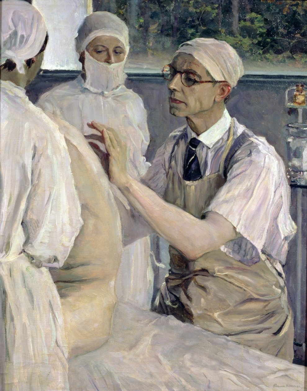 外科医の肖像Sergei Sergeevich Yudin（1891-1954）1933 作： ミハイル・ヴァシリエヴィチ・ネステロフ