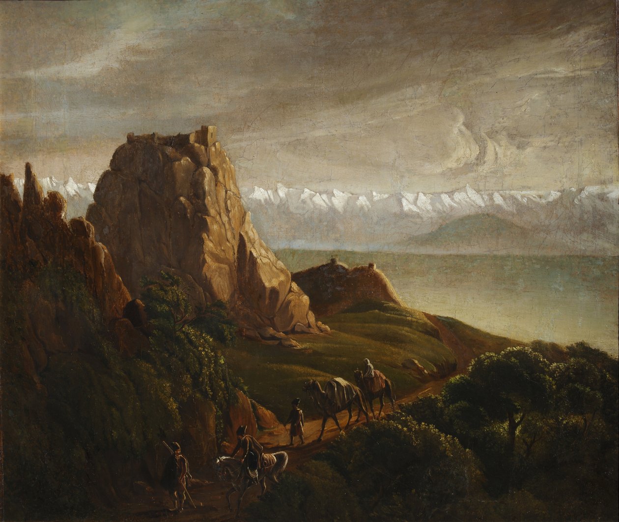 ラクダのいる白人の風景、1837-1838 作： ミハイル・ユリエビッチ・レルモントフ