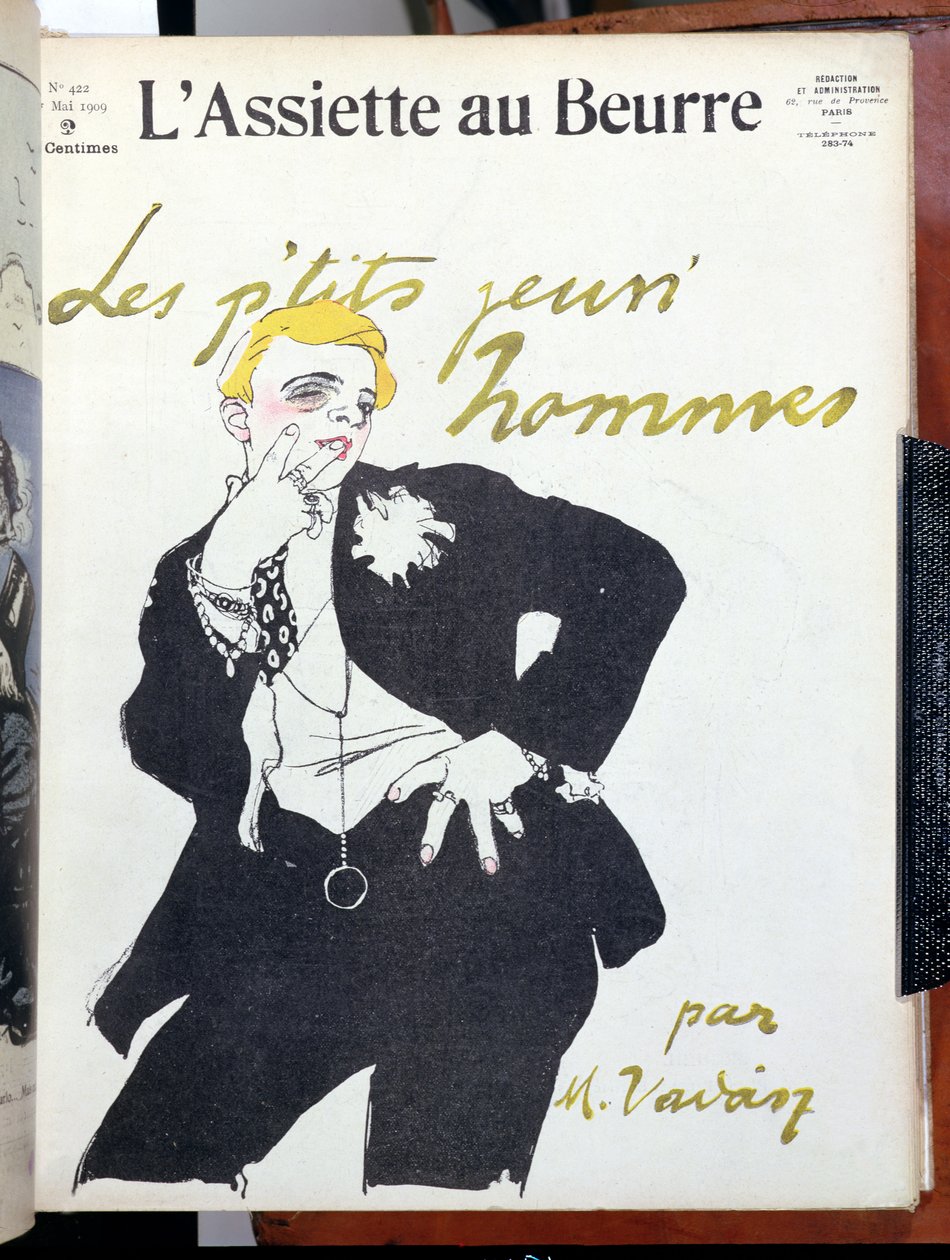 リトル・ヤング・ジェントルマン、「L&39;Assiette au Beurre」のイラスト、1909 作： ミクロス・ヴァダス