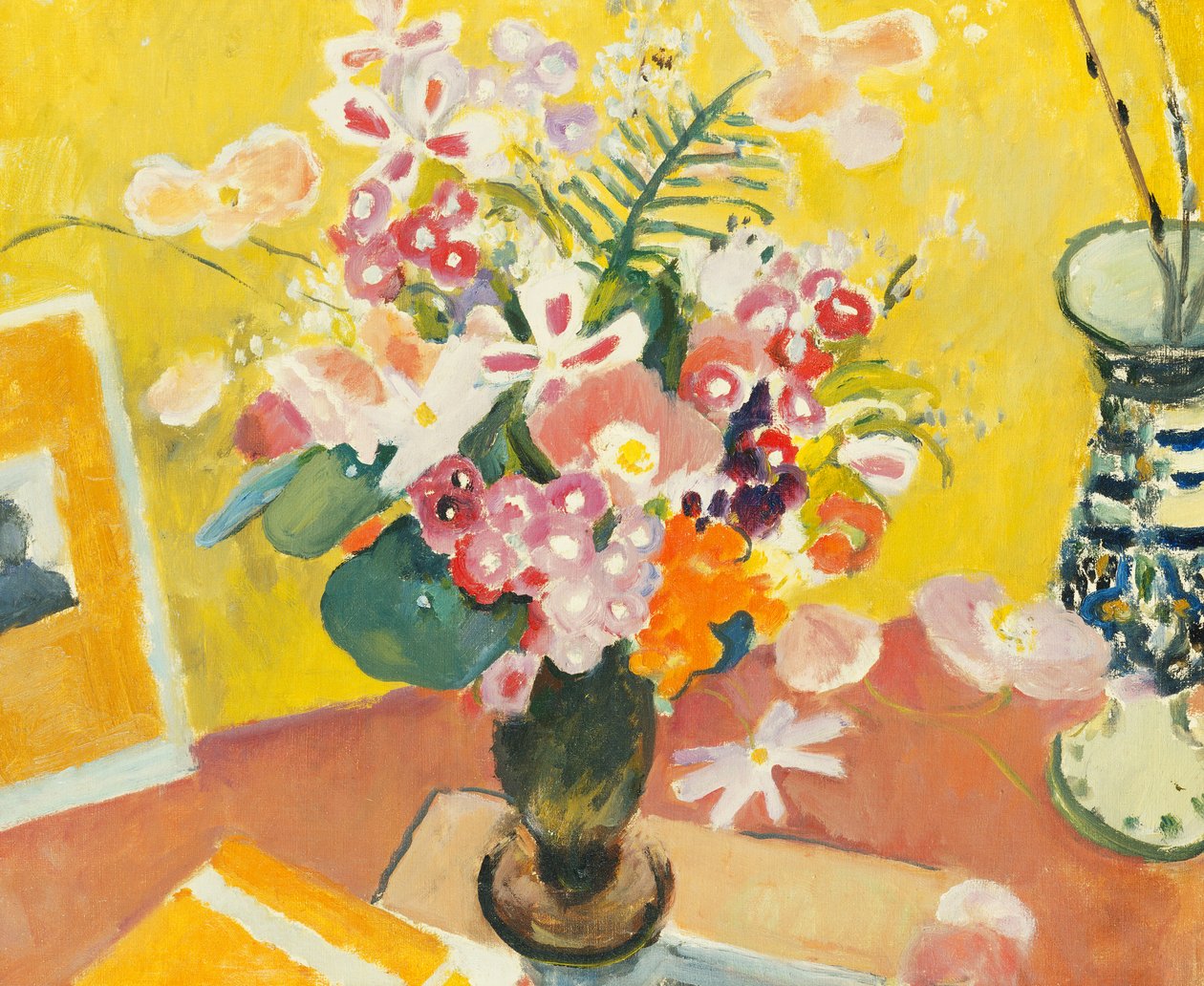 花瓶の中の春の花 作： ミルドレッド・ベンダル
