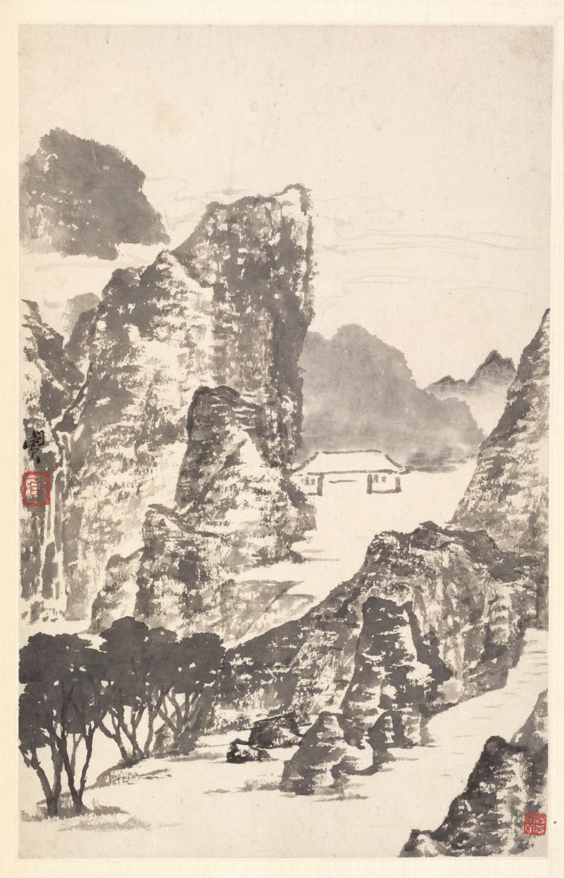 Mi Fu後の風景、1788年。 作： ミンジェン