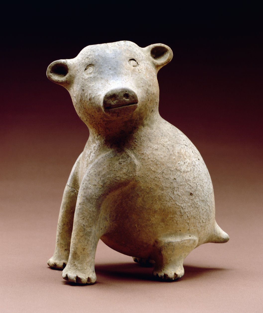 クマのエフィジーボトル、ミシシッピ後期、1200〜1500（セラミック） 作： ミシシッピ文化