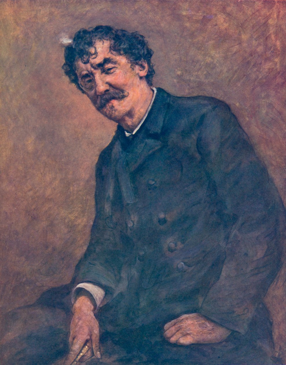 「ジェームズ・マクニール・ウィスラー」、c1885、1904 作： モーティマー・ラディントン・メンペス
