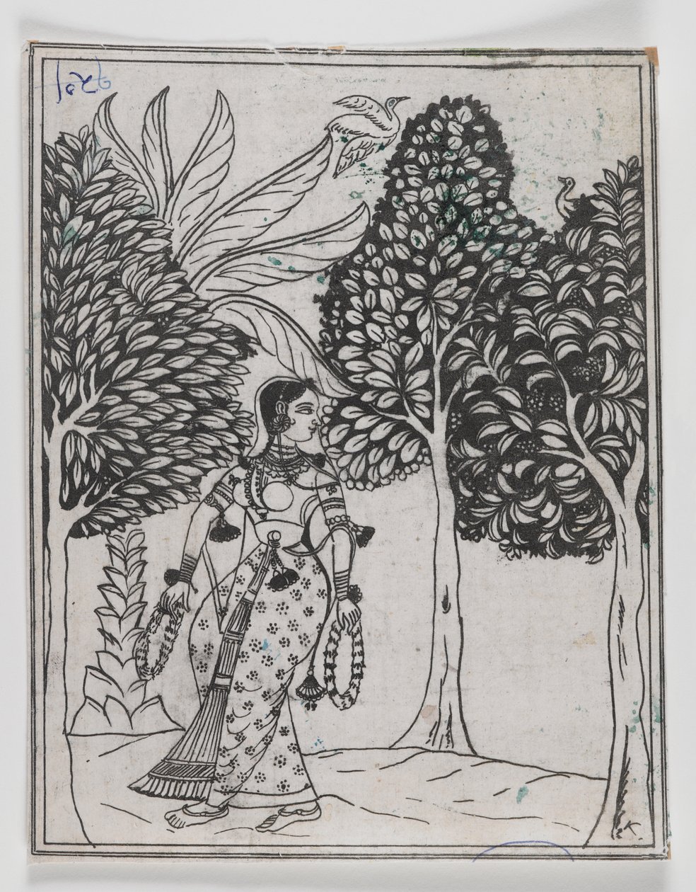 Kamod Ragini、1605-1610（紙にインク） 作： ムガル学校