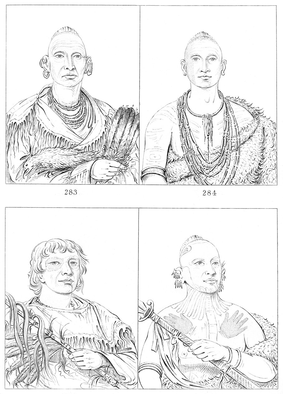 サックとフォックスのインディアン、1841年。 作： マイヤーズアンドCo