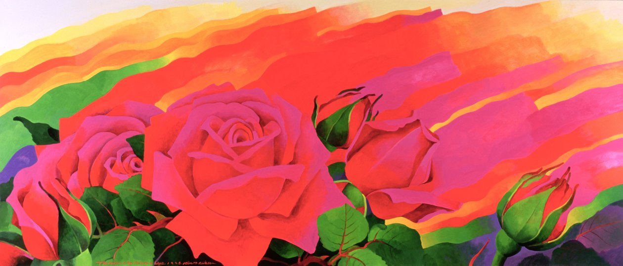 光の祭典の薔薇、1995（キャンバスにアクリル） 作： 明坊シム