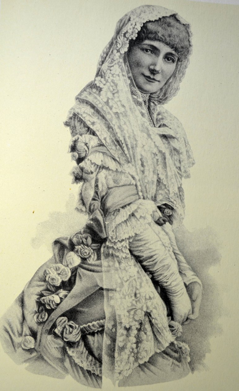 Currier＆Ivesイラスト19世紀。サラ・ベルナール（女優） 作： N. and Ives、JM Currier