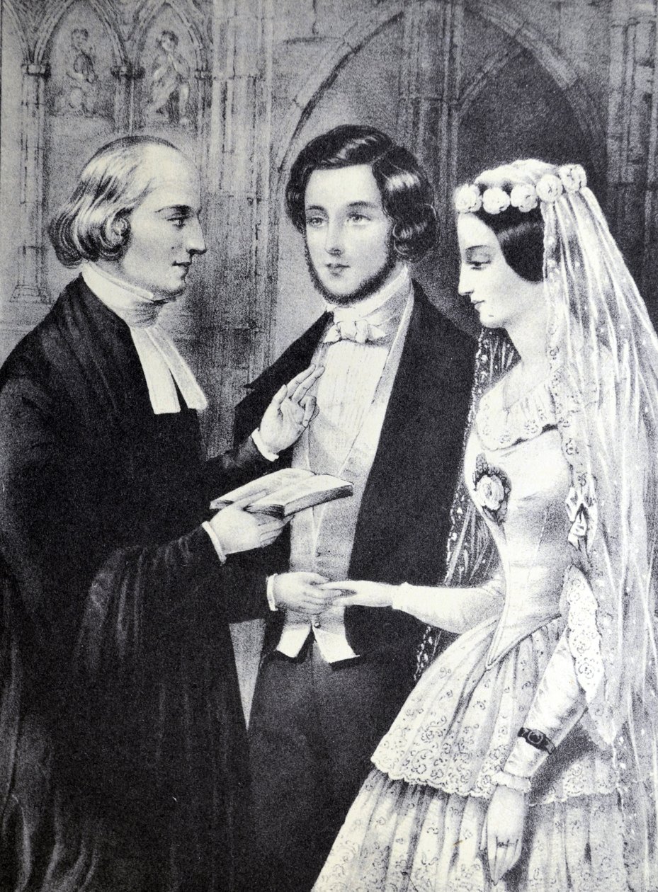 Currier＆Ivesイラスト19世紀。結婚 作： N. and Ives、JM Currier