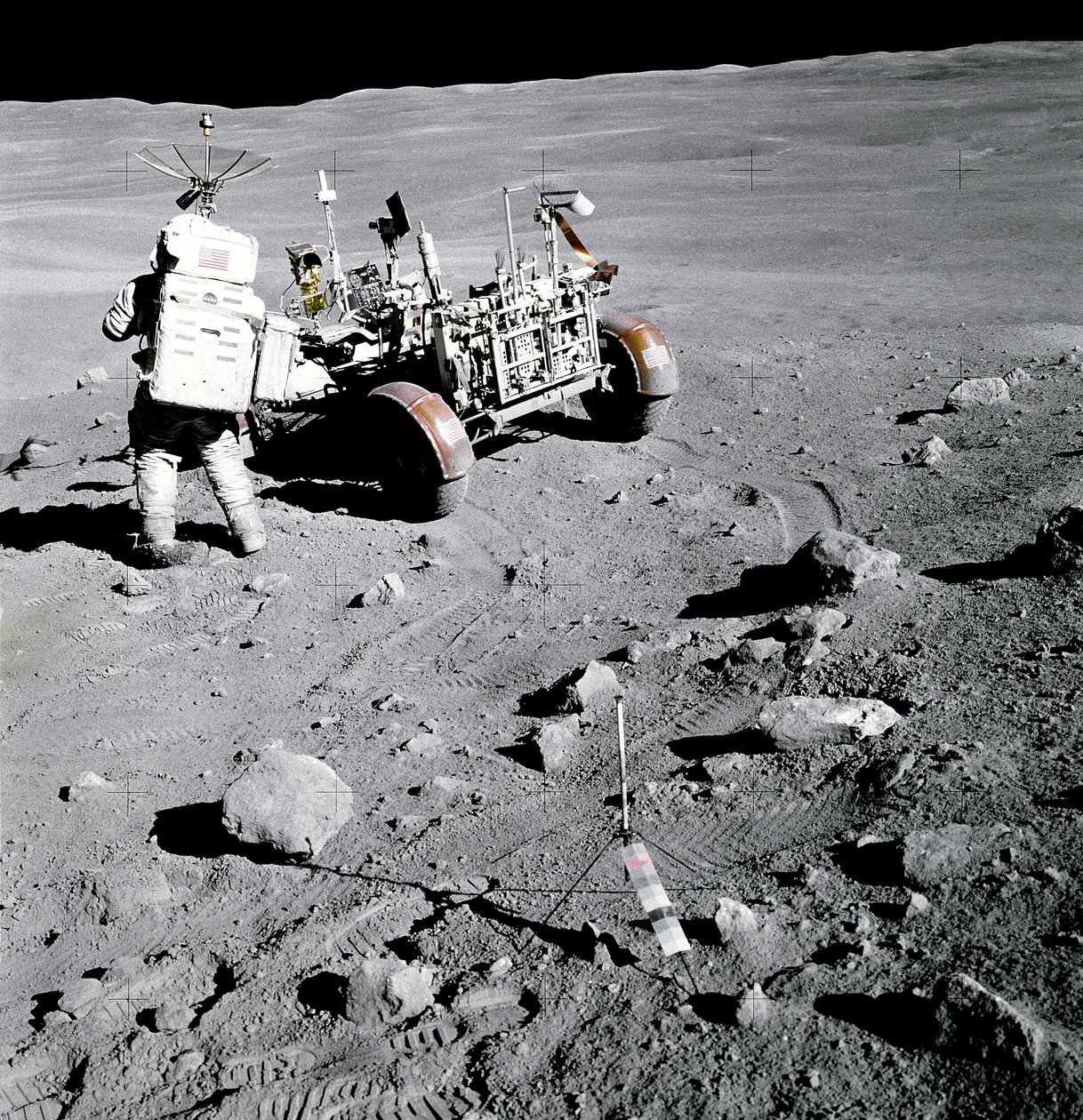 アポロ 16 号 - NASA、1972 年。 作： NASA画像