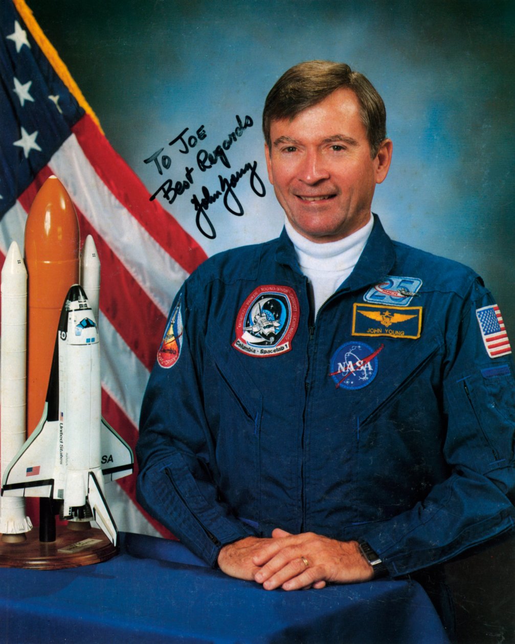 ジョンワッツヤングb1930、NASA宇宙飛行士、c1990年代。 作： NASA画像