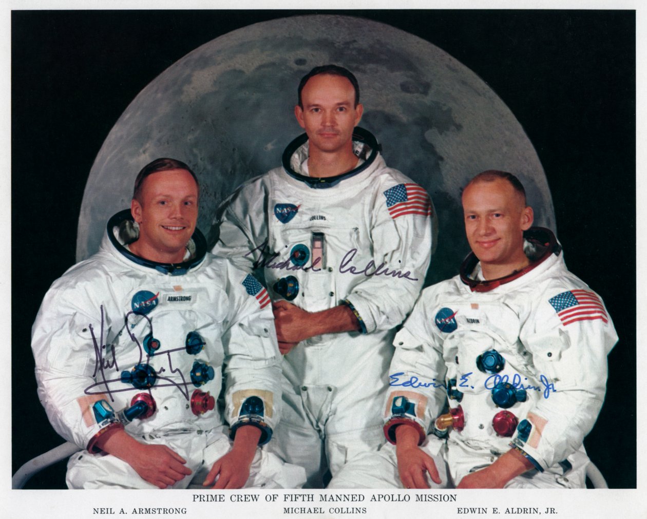 1969年のアポロ11号の乗組員。 作： NASA画像
