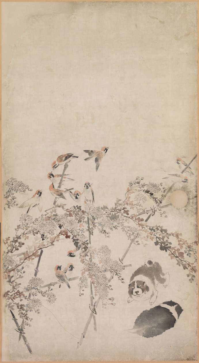 子犬、すずめ、菊 作： 長沢ロゼツ
