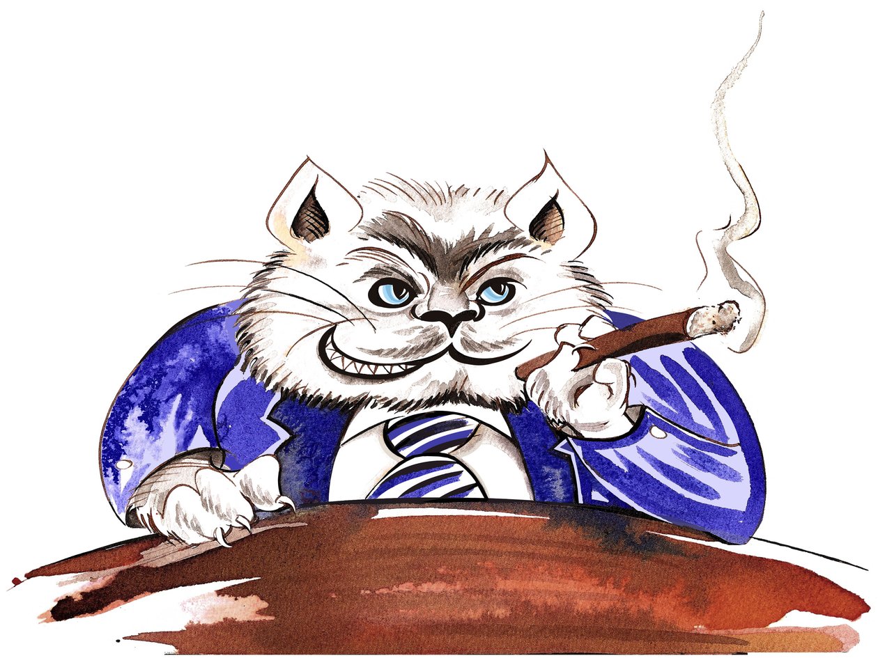 太った猫-金融危機の寓意的なイラスト 作： ニール・オズボーン