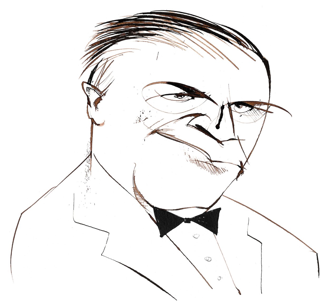 フェルデ・グロフェ（1892〜1972）アメリカの作曲家、アレンジャー、ピアニスト、似顔絵 作： ニール・オズボーン