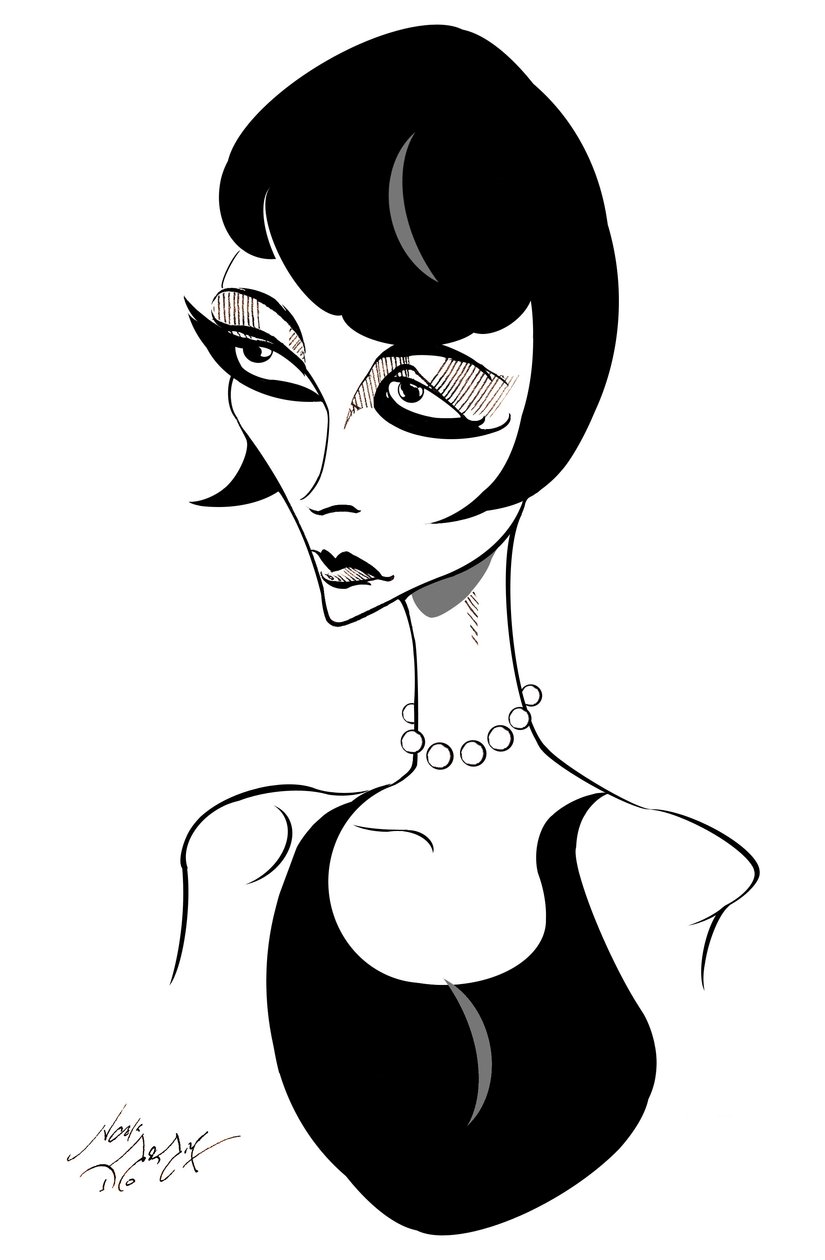 ルイーズブルックス-アメリカの映画女優の似顔絵（1906-85） 作： ニール・オズボーン
