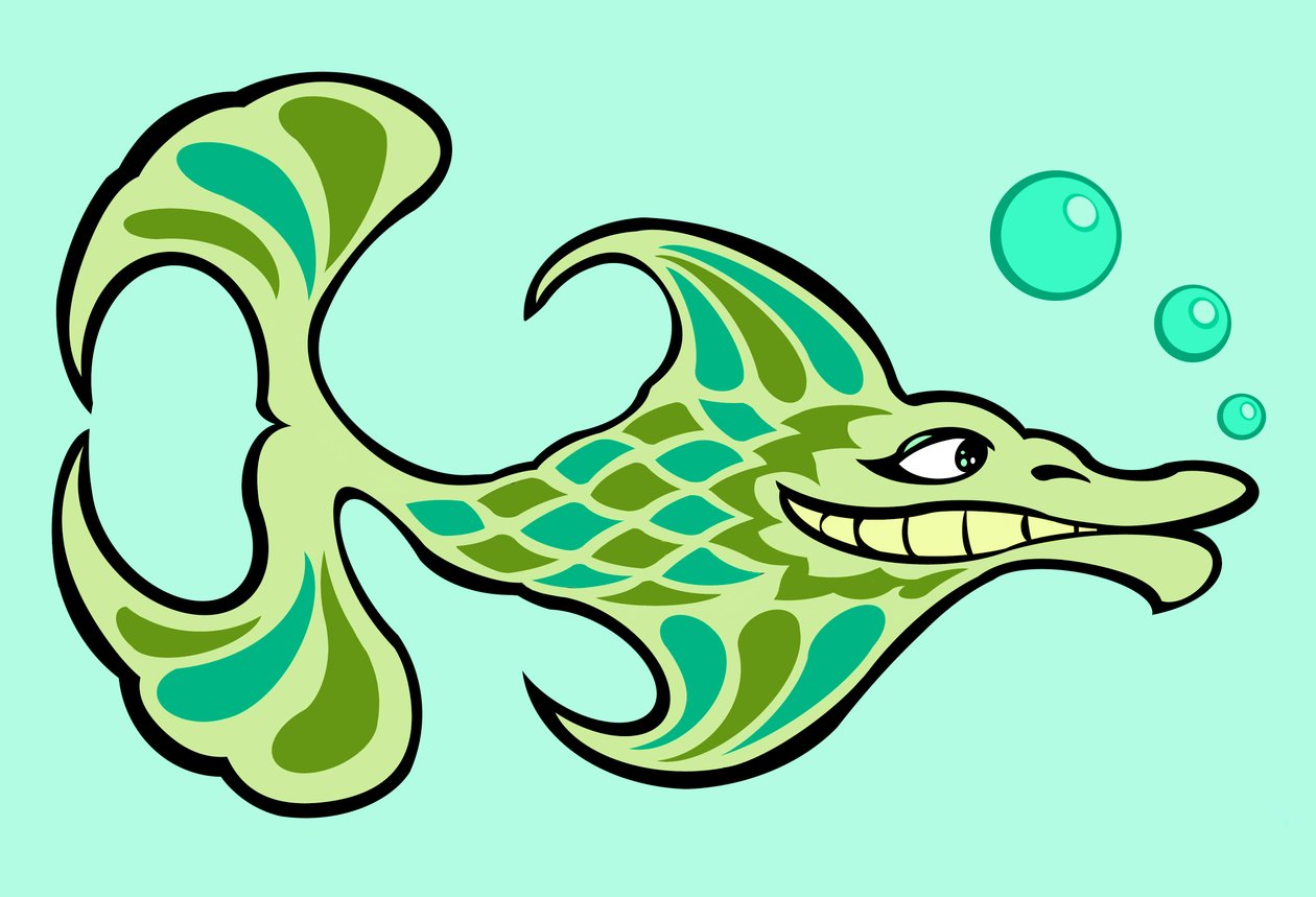 おかしな魚、2023年（デジタル） 作： ニール・オズボーン