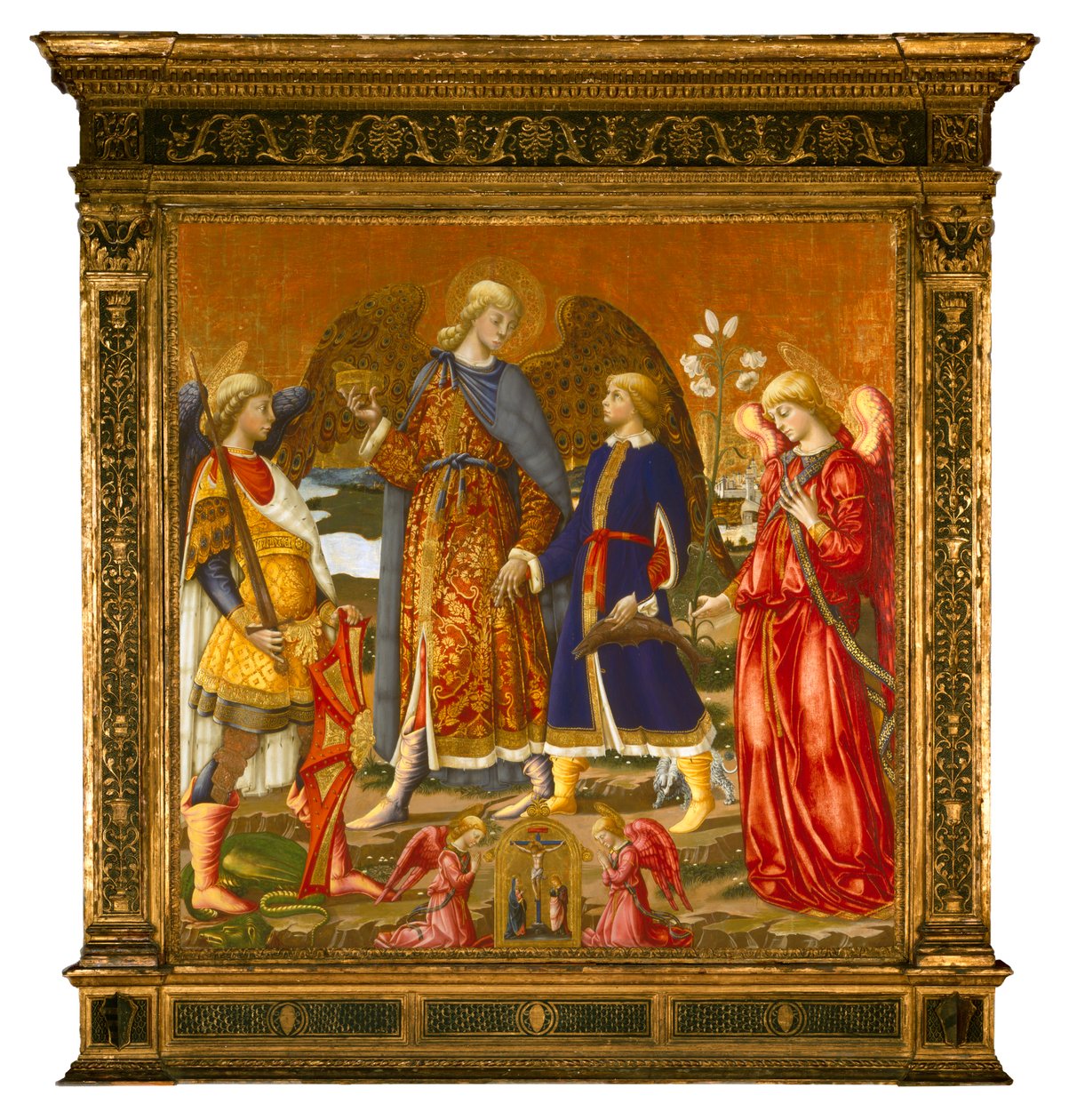 Tobias and Three Archangels、1471（tempera、oil、gold＆silver on panel） 作： ネリ・ディ・ビッチ