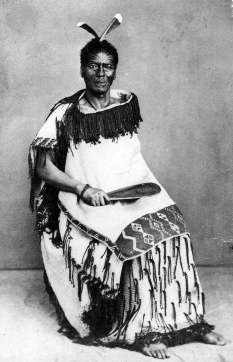 1880年以前のマオリ人の肖像 作： ニュージーランドの写真家