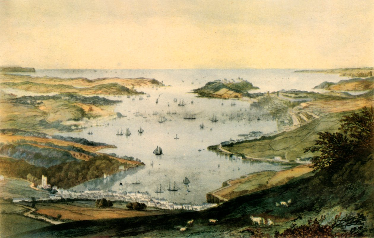 ファルマス港、1840 年頃、1942 年。 作： ニューマンと共同