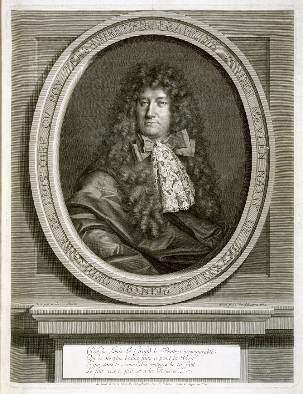 アダム・フラン・ファン・デル・ムーレン、ピエール・ルイス・ヴァン・シュッペン（1627-1702）1687によって彫刻 作： ニコラ・ド・ラルジリエール