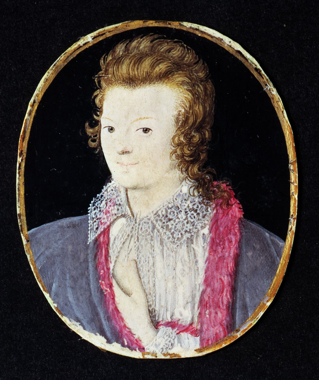 不明な青年、1595年頃 作： ニコラス・ヒリアード