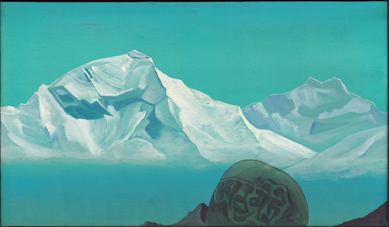 カイラスへの道、「聖なる山」シリーズ、1933 作： ニコラス・レーリッヒ