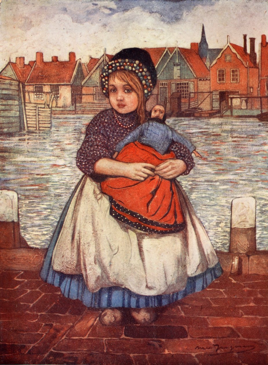 人形を持つ少女、1904 作： ニコ・ユングマン