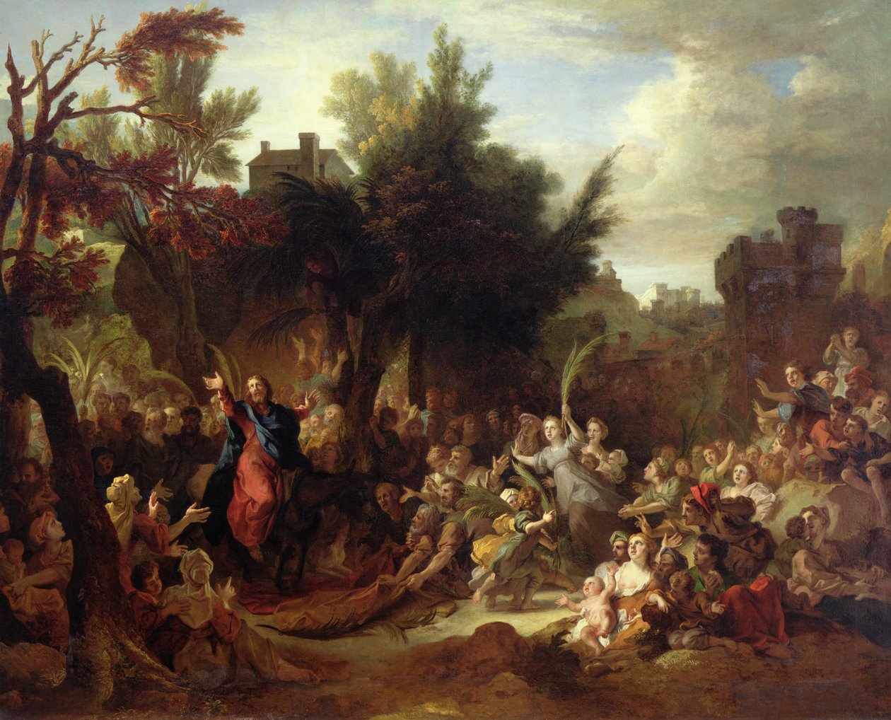 エルサレムへのキリストの侵入、1720年 作： ニコラ・ド・ラルジリエール