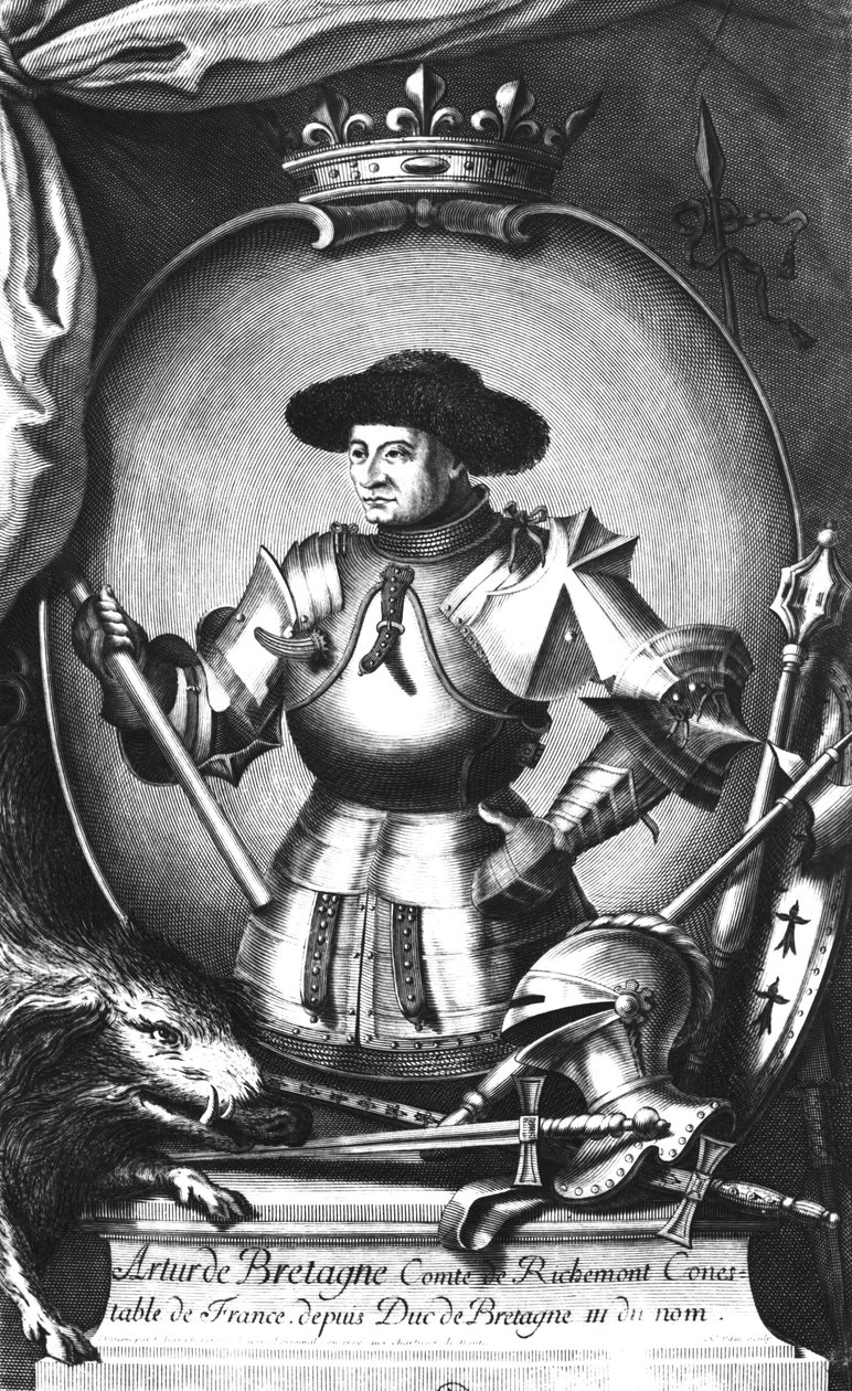 FJシャペロンによって刻まれたブルターニュのアーサーIII（1393-1458） 作： ニコラスI、ピタウ長老