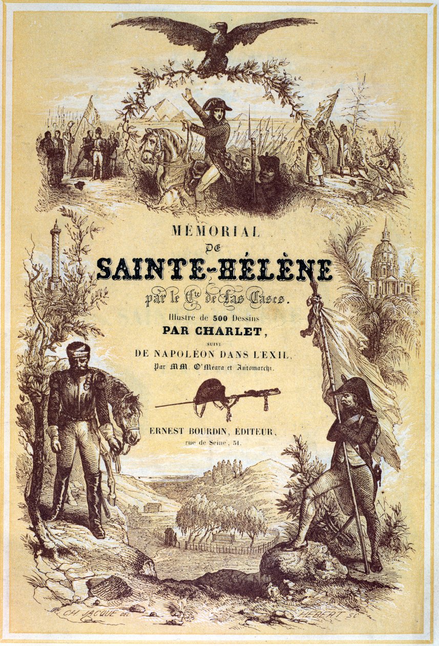 Emmanuel de Las Cases（1766-1842）による &39;Memorial de Sainte-Helene&39;の表紙公開1842 作： アレクサンドルガブリエル（後）デカンプ