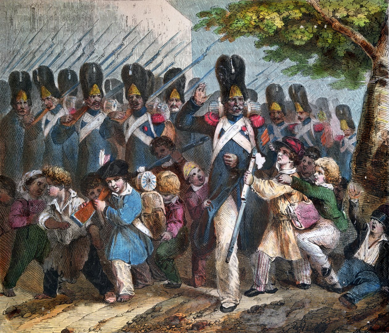 ナポレオン1世の手榴弾兵（1769-1821）、c。 1820 作： アレクサンドルガブリエル（後）デカンプ