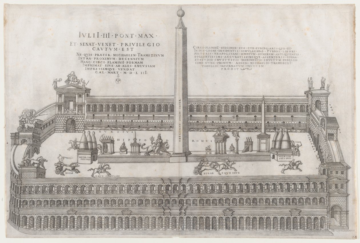 ローマの素晴らしさの鏡: Circus Flaminius, 1553., 1553. 作： ニコラ・ベアトリゼ