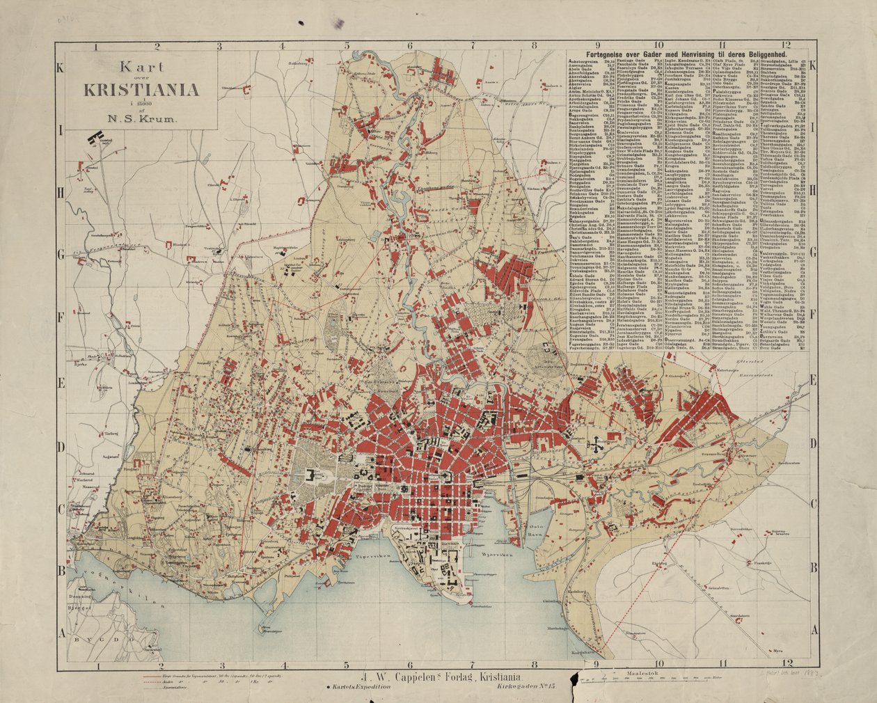 国立図書館の地図コレクションからの地図 作： ニコレイ・ソルナー・クルム