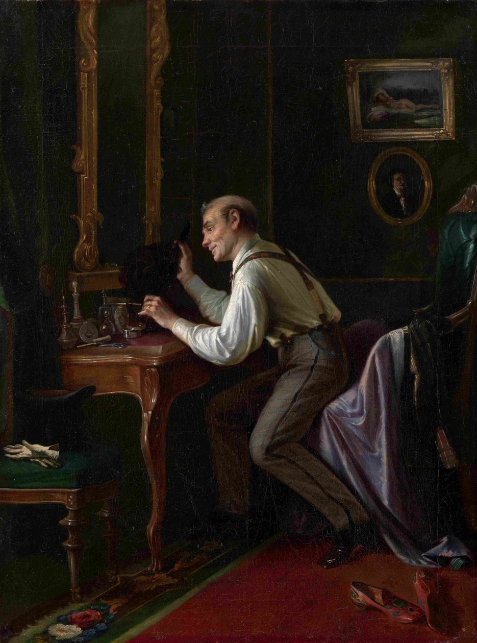 ドレッシングテーブルで、1872年 作： ニコライ・ヤコブレビッチ・グリブコフ