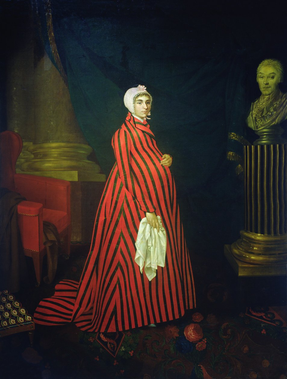 女優で歌手Praskovya Zemchugovaの肖像、シェレメティエヴァ伯爵夫人、1803年 作： ニコライ・イワノビッチ・アルグノフ