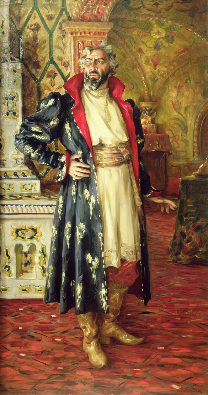 ボリスゴドゥノフ（1551-1605）1916としてのフェオドールシャリアピン（1873-1938）の肖像 作： ニコライ・ヴァシリエビッチ・ハリトノフ