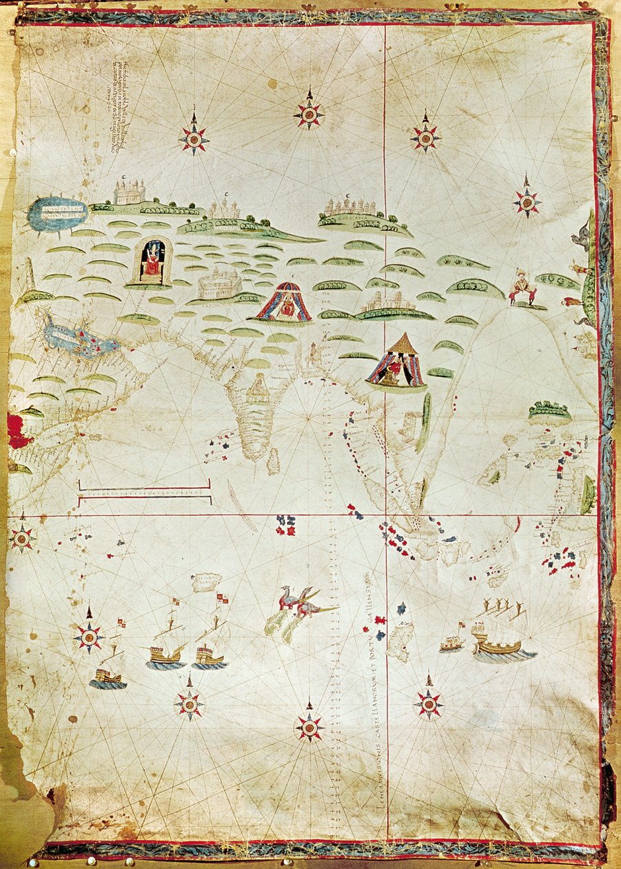 モルッカの地図、1522年（ベラムの原稿） 作： ヌノガルシアデトレノ