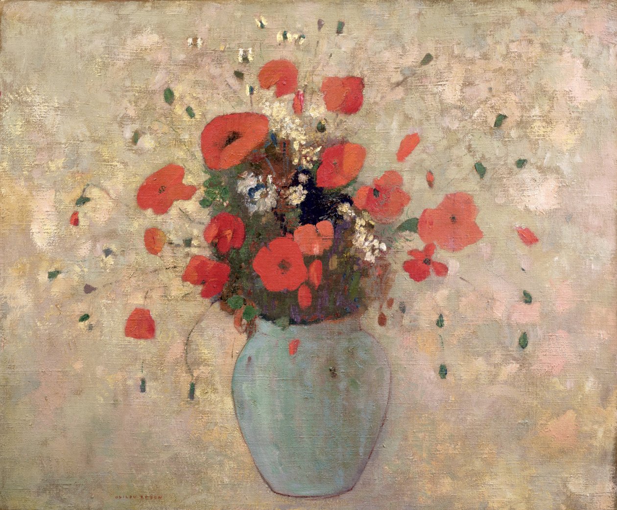 ケシの花瓶 作： オディロン・ルドン