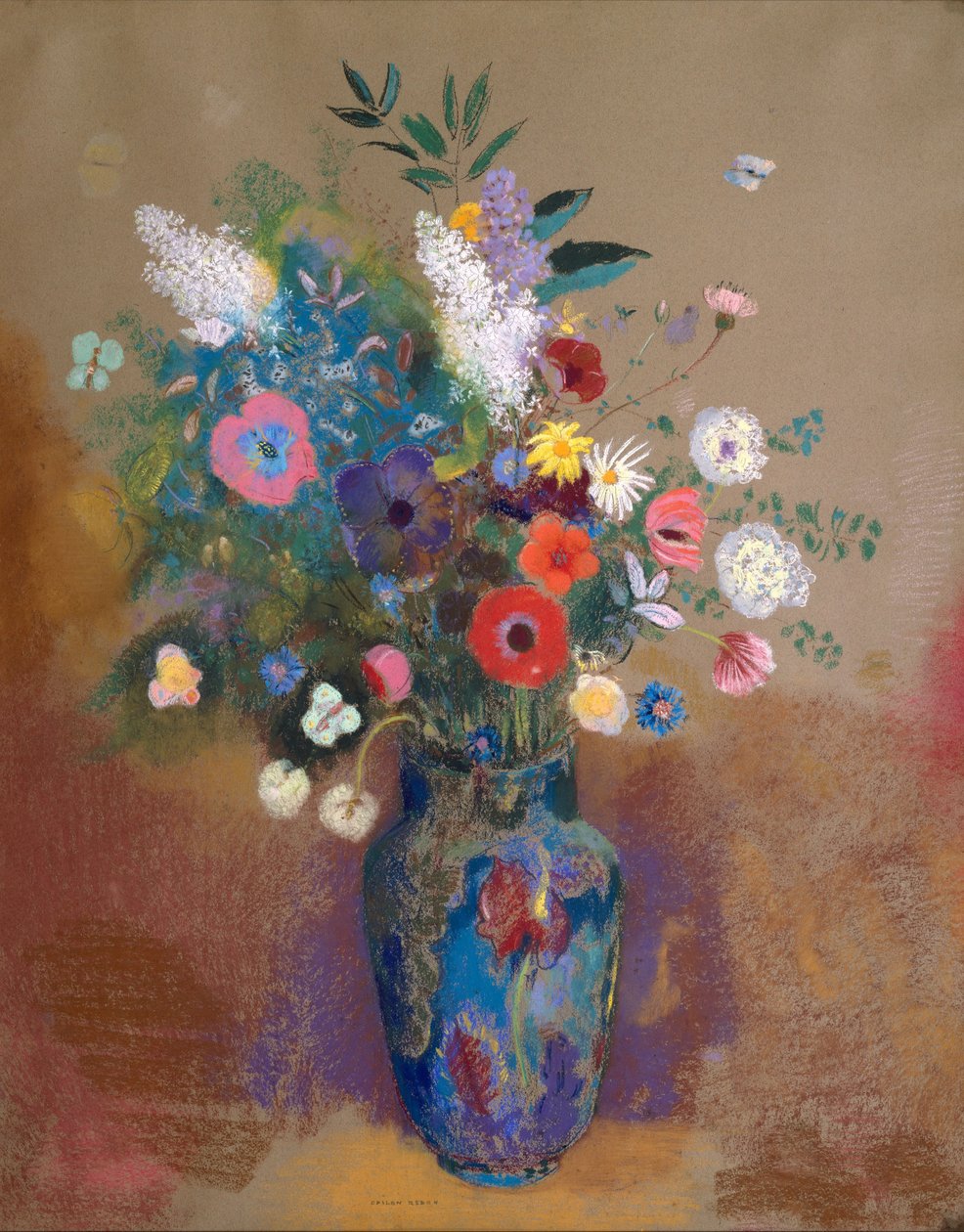 花の花束、1905年頃 作： オディロン・ルドン