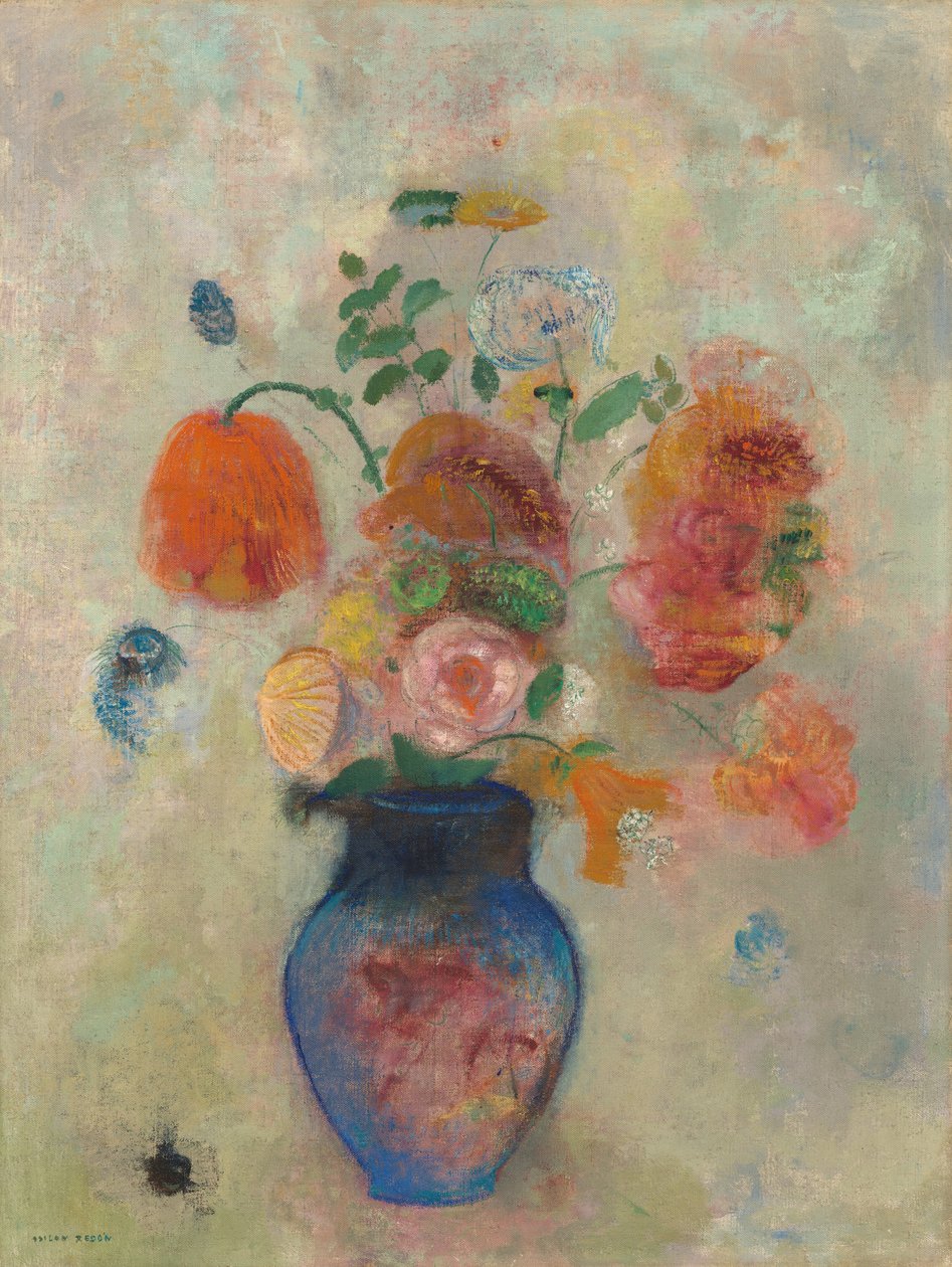 花の大きな花瓶、c。 1912年。 作： オディロン・ルドン