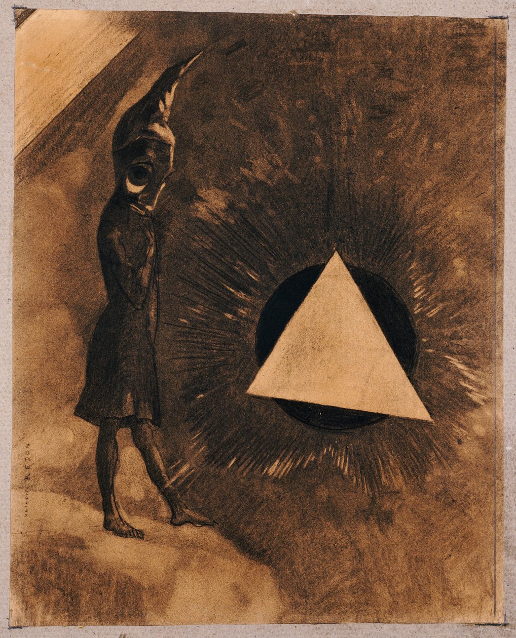 Souci d "Absolu.Philosophe、1881 作： オディロン・ルドン