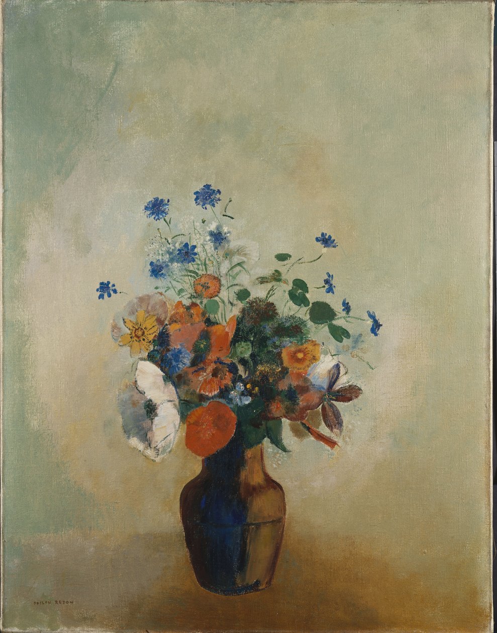 野生の花、1902年頃 作： オディロン・ルドン